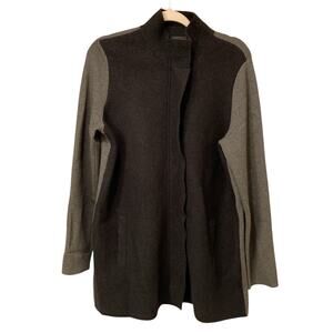Ann Taylor Wool Blend Front Zip Sweater Coat Size Large EUC